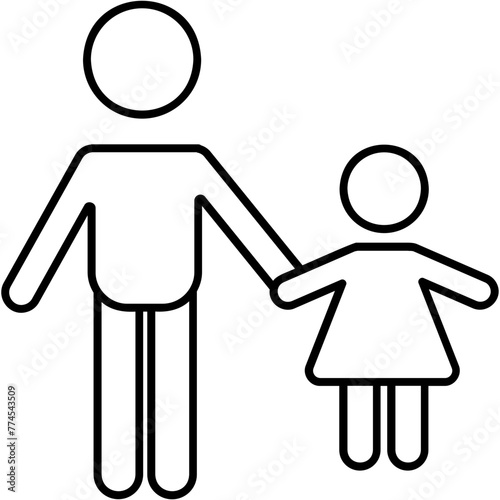 Dad And Daughter Icon