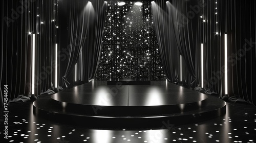 Step into the spotlight and transport yourself to the heyday of Hollywood with this vintage gl background. The black and white color . .