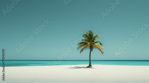 Turquoise Tranquility: Deserted Shore photo