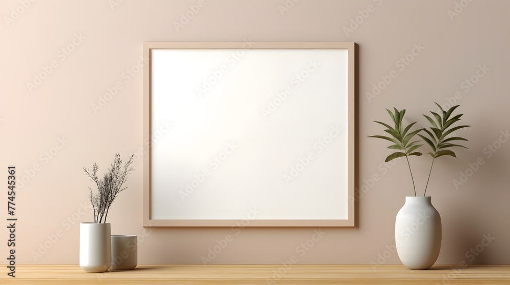 Mock up frame in home interior background, 3d render, minimalist space, Nordic style, incredibly clean and simple. For Design, Background, Cover, Poster, Banner, PPT Mock up frame in home interior background, 3d render, minimalist space, Nordic style, incredibly clean and simple. For Design, Background, Cover, Poster, Banner, PPT