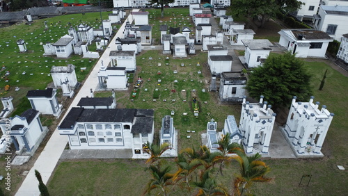 Cemetery of the town of Calarca with its tombs and , mausoleums photo