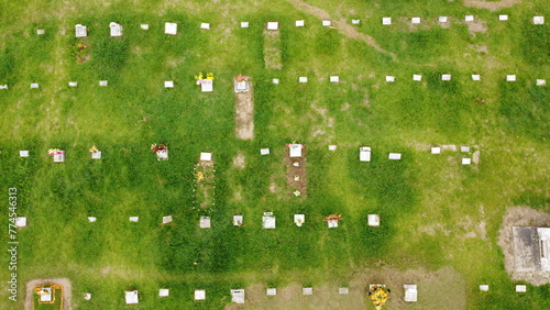 Cemetery of the town of Calarca with its tombs and , mausoleums