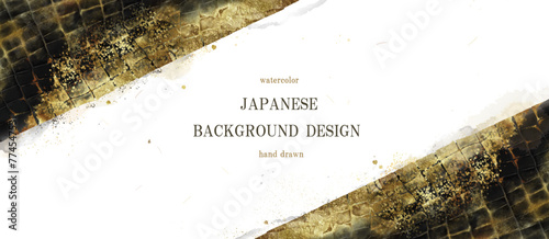 金箔, 巳年, 巳, 蛇, 年賀状, 和柄, ベクター, 2025, 蛇柄, ゴールド, 背景, 和, フレーム, 和紙, 波, 和風, イラスト