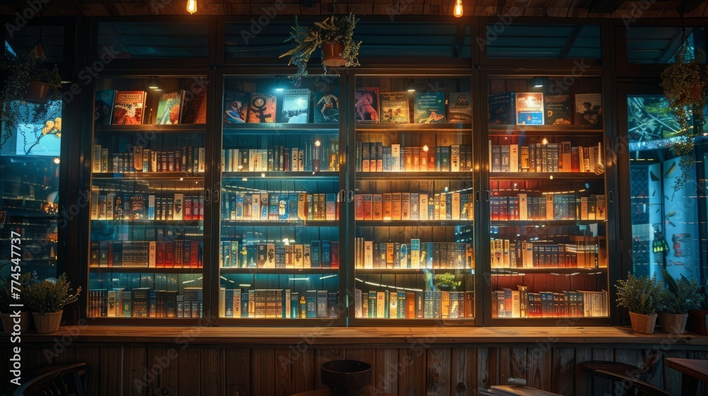 Each book on the shelf opens a window to its story, vividly captured on its cover Each book on the shelf opens a window to its story, vividly captured on its cover