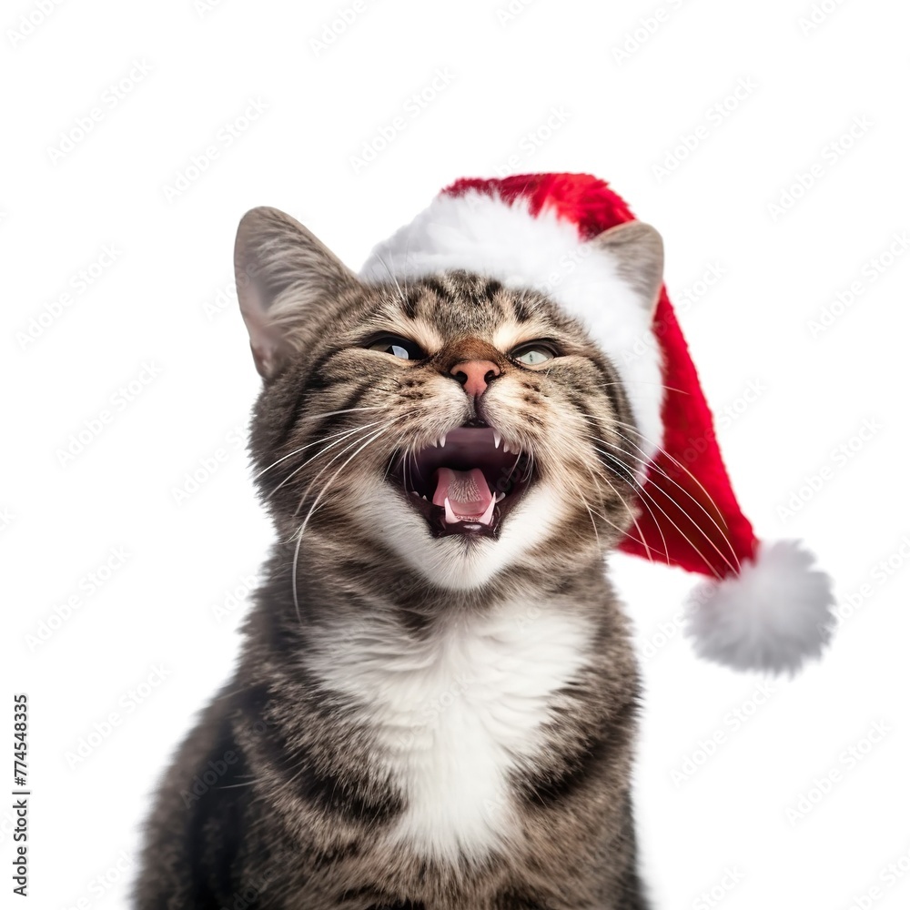 cat with santa hat cat with santa hat
