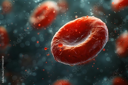 Captivating Microscopic Visualization of a Healthy Red Blood Cell in Continuous Motion