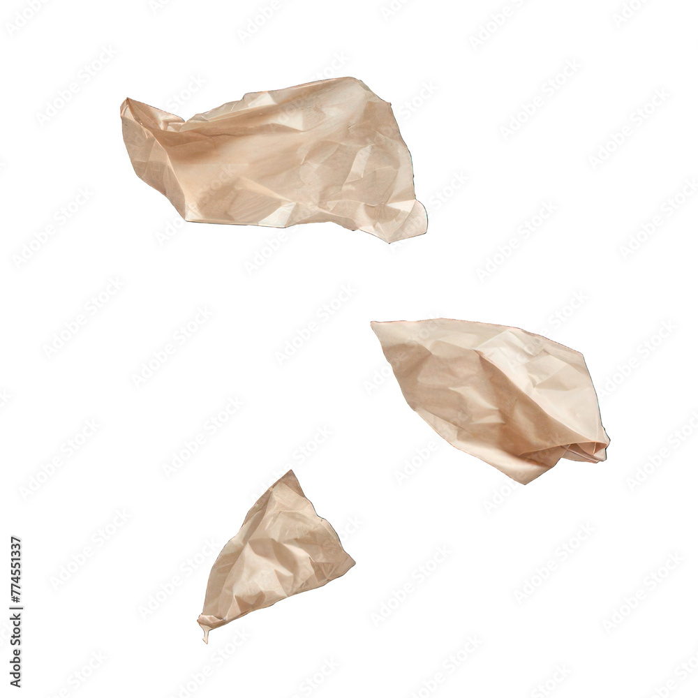 side view of floating old paper flying transparent isolated on white side view of floating old paper flying transparent isolated on white