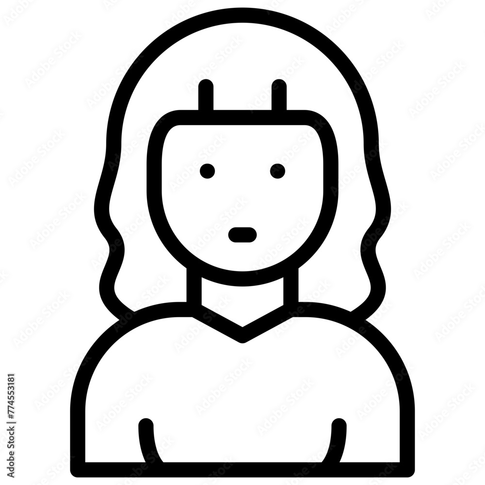 mom icon illustration design with outline