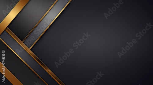 Modern dark gold overlapping dimension line bar design, technological background photo