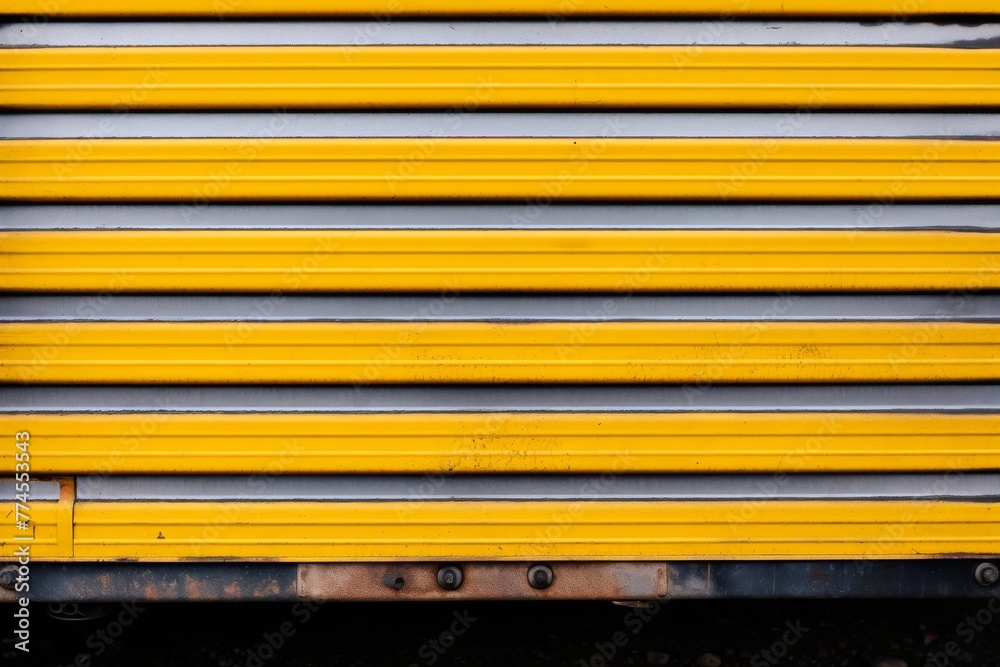 Fototapeta premium Close-up yellow metallic object, abstract texture background