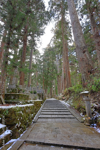 Kongobu-ji Okuno-in Okunoin Cemetery at Koyasan, Koya, Ito District, Wakayama, Japan photo