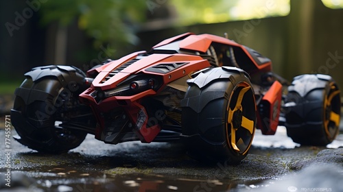 A dynamic assortment of remote-controlled cars and drones photo