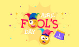 April fools' day illustration vector