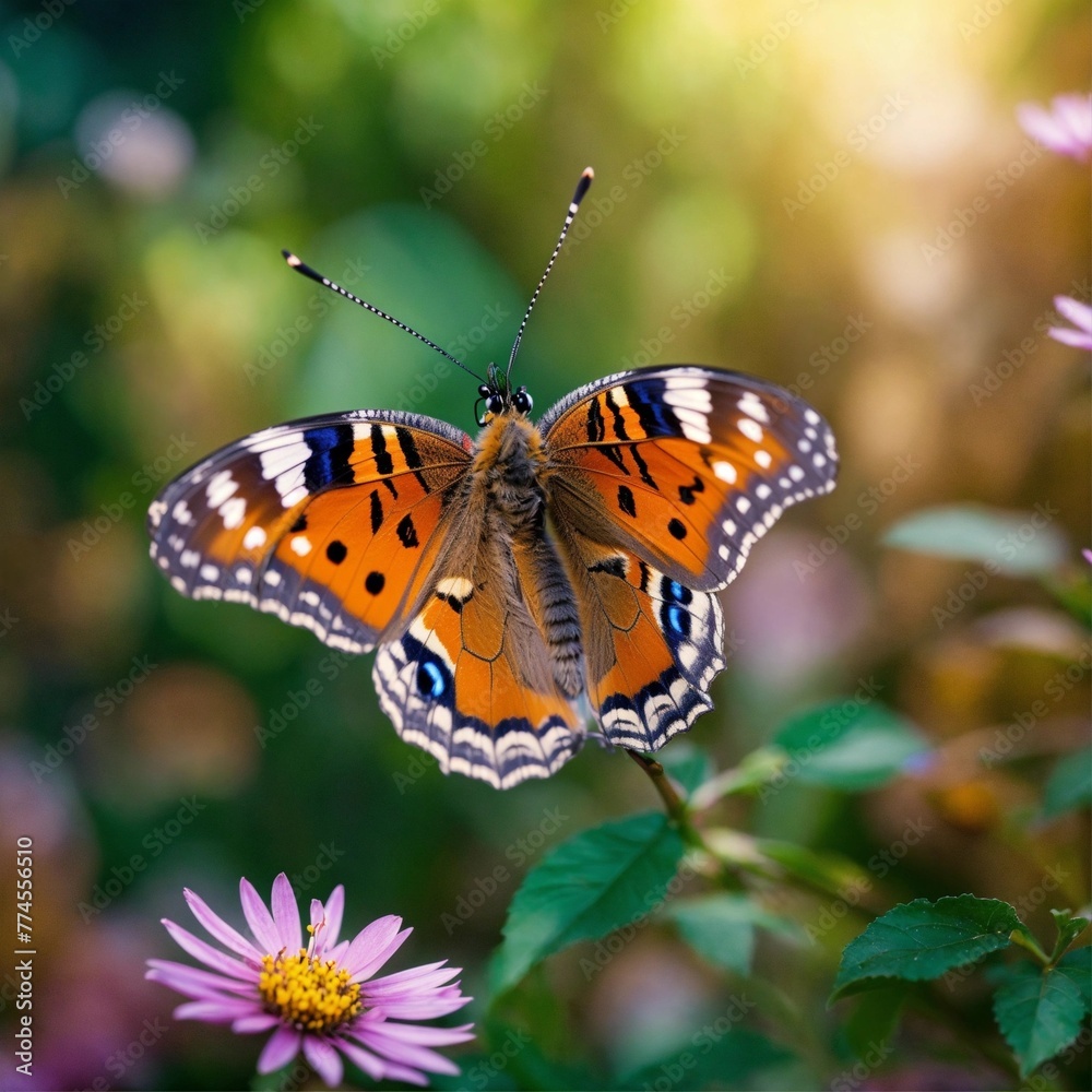 butterfly on flower butterfly on flower