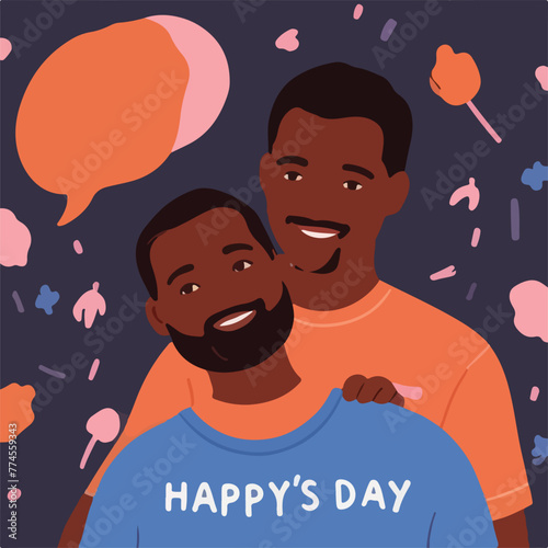 A Father's Joy. Portrait of Happiness. Father's day concept.