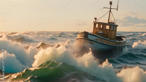 Wallpaper Mural fishing boat video 4k Torontodigital.ca
