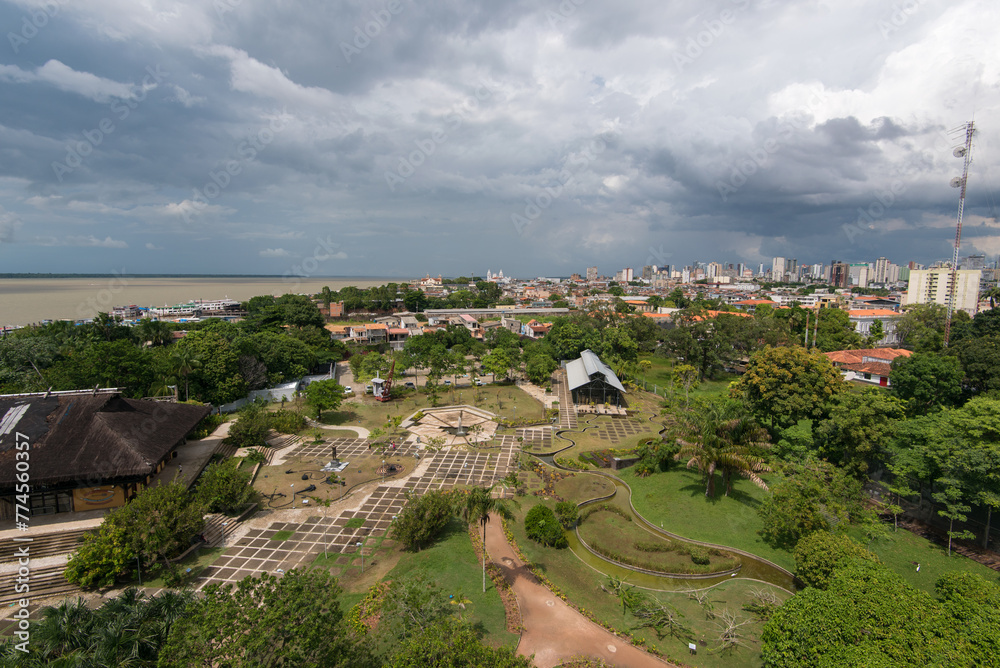 Aerial View of Mangal das Garças Park in Belém City, Brazil