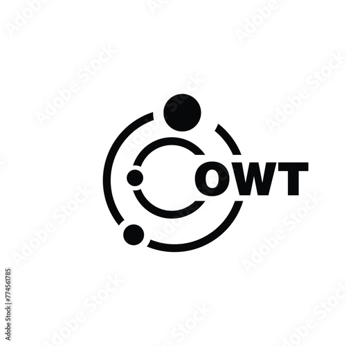 OWT letter logo design on white background. OWT logo. OWT creative initials letter Monogram logo icon concept. OWT letter design photo