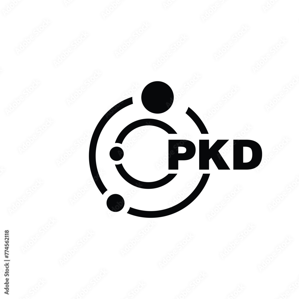 PKD letter logo design on white background. PKD logo. PKD creative initials letter Monogram logo icon concept. PKD letter design