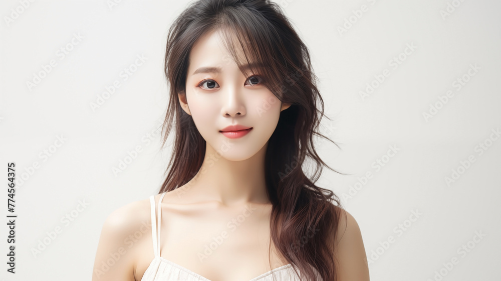 Sophisticated Elegance: A Graceful Woman with a Captivating Gaze
