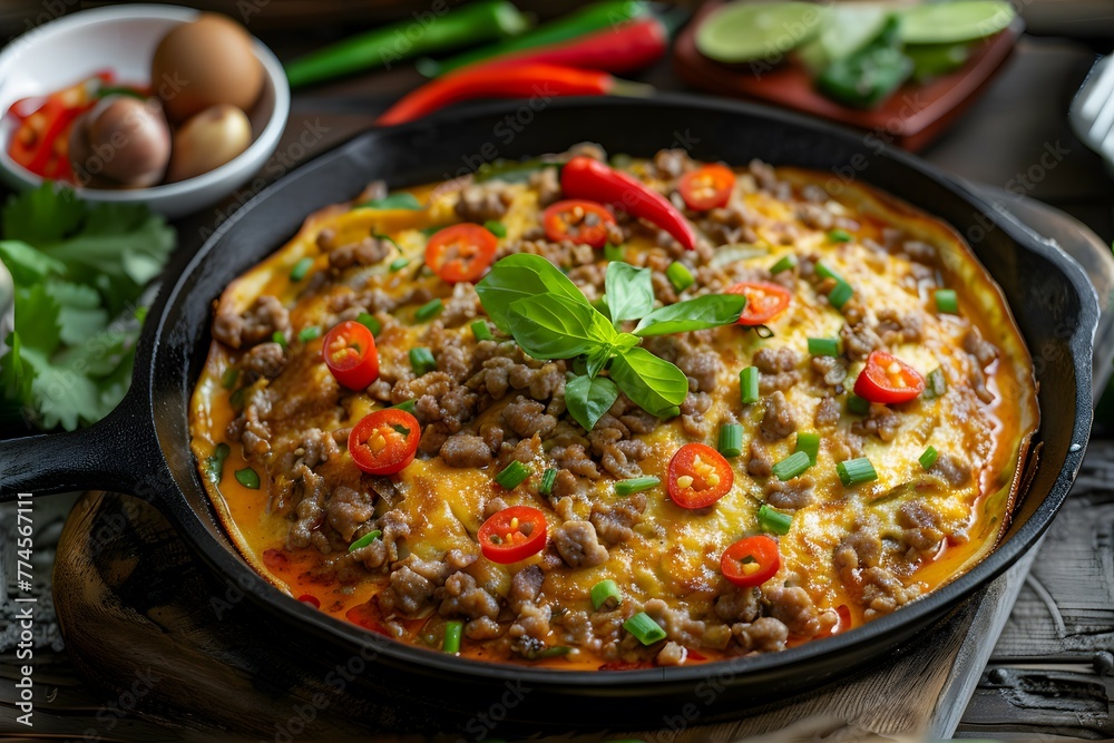 Thai Minced Pork Omelet