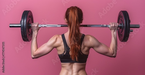 Woman Performing Squat With Barbell