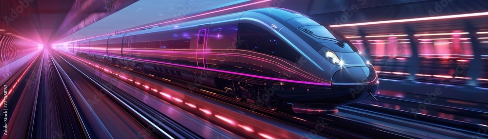 High-speed digital train traversing continents embodying seamless