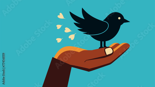 A silhouette of a hand crushing a small bird in its grasp representing how emotional abuse can crush ones spirit and selfesteem.