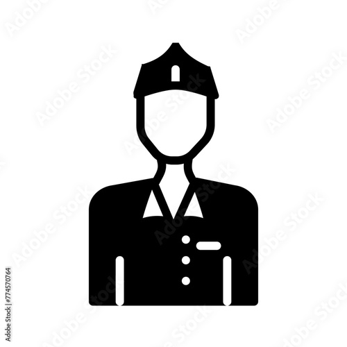 Vector solid black icon for Staff