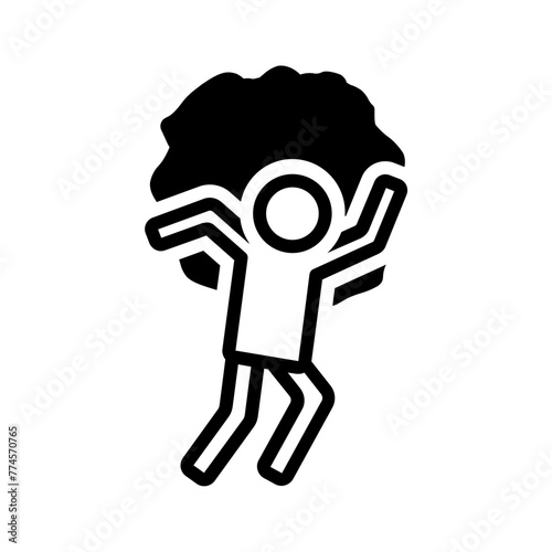 Vector solid black icon for Problem