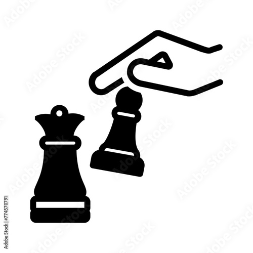 Vector solid black icon for Strategy