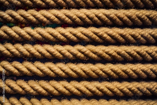 Digital Detailed close up of rope texture adds interest to nautical theme