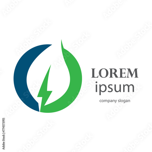 environmentally friendly electricity supply logo design