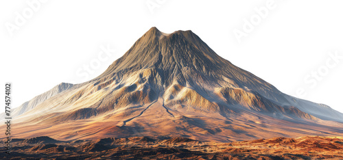 Landscape with volcano isolated on transparent background
