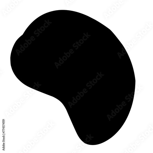 Organic black blobs irregular shape