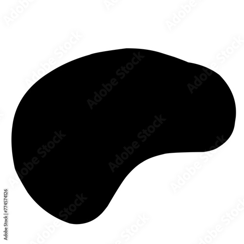 Organic black blobs irregular shape