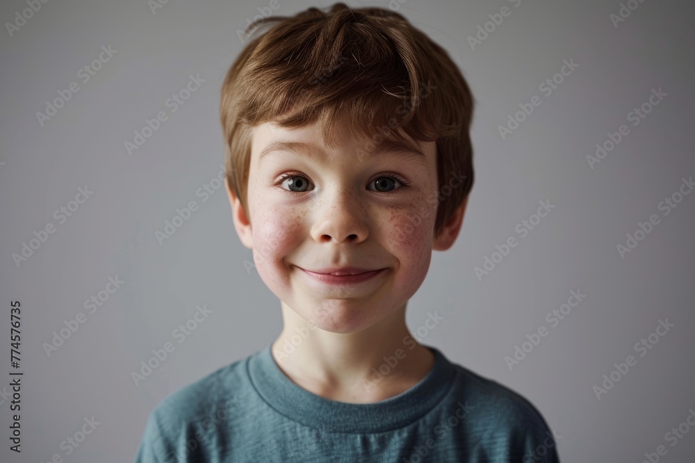 Portrait of a cute red-haired boy with freckles Portrait of a cute red-haired boy with freckles