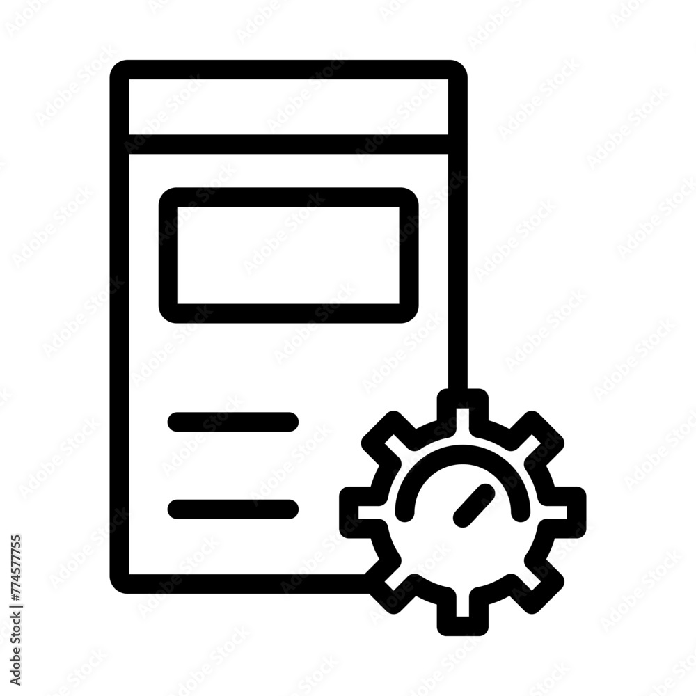 OnPage Optimization Vector Line Icon Design OnPage Optimization Vector Line Icon Design