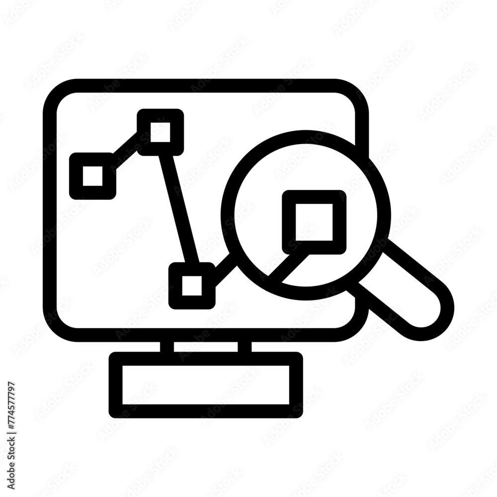 Competitor Analysis Vector Line Icon Design Competitor Analysis Vector Line Icon Design