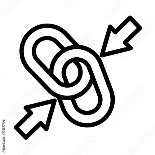 Internal Linking Vector Line Icon Design