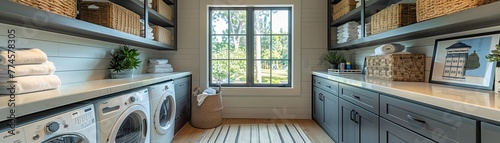 Bright and functional laundry room with ample storage and folding spacehigh detailed