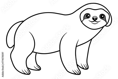 line art of a sloth