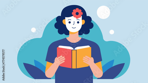 A person holding a book titled Cognitive Behavioral Therapy emphasizing the effectiveness of therapy and tools like cognitive restructuring in