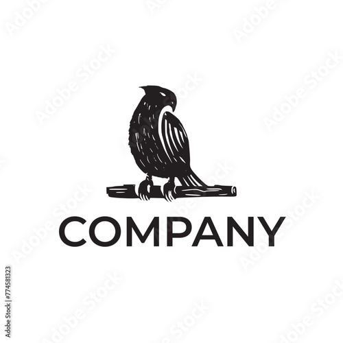 Falcon bird silhouette illustration mark logo