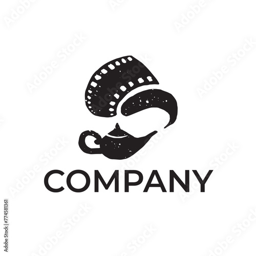 Gennie lamp video creative hand drawn logo
