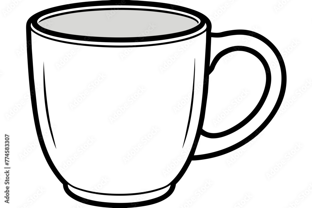 line art of a coffee mug