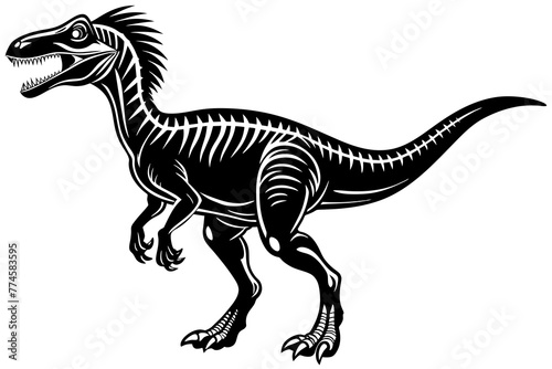 camarasaurids silhouette vector illustration