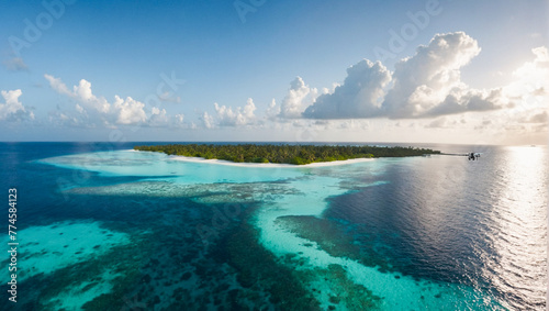 Aerial of Maldives 
