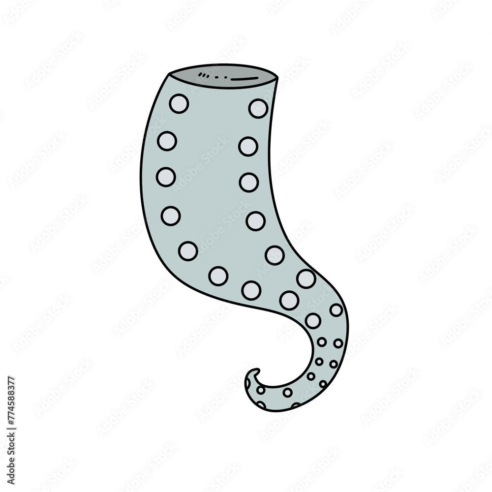 A cartoon drawing of a squid with a long tail and many dots. The squid is drawn in a light blue color A cartoon drawing of a squid with a long tail and many dots. The squid is drawn in a light blue color