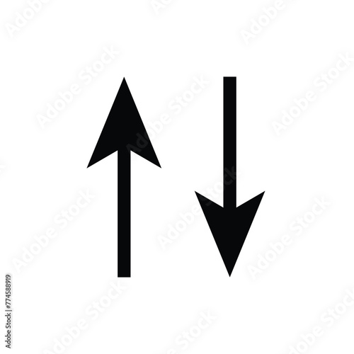 Free Download Up and down arrows icon vector on white background. - GFXLoad